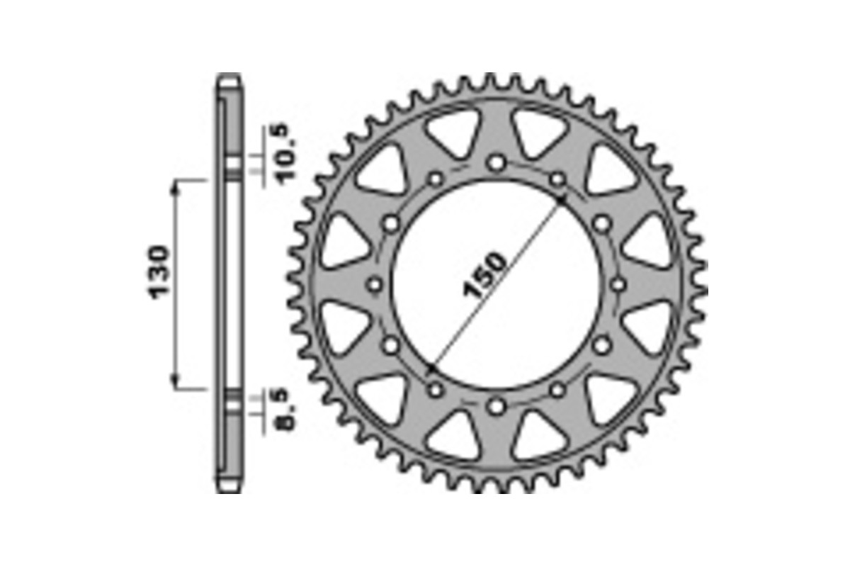 Couronne PBR acier C45 standard 860 - 530