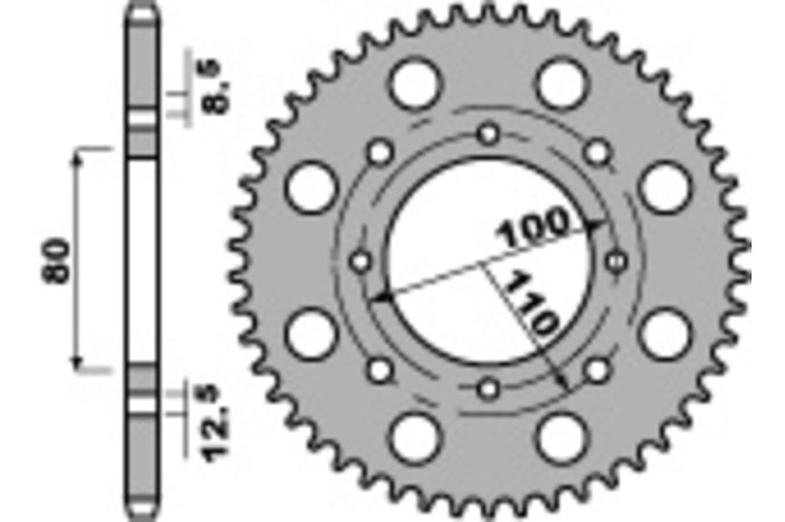 Couronne PBR acier C45 standard 819 - 520