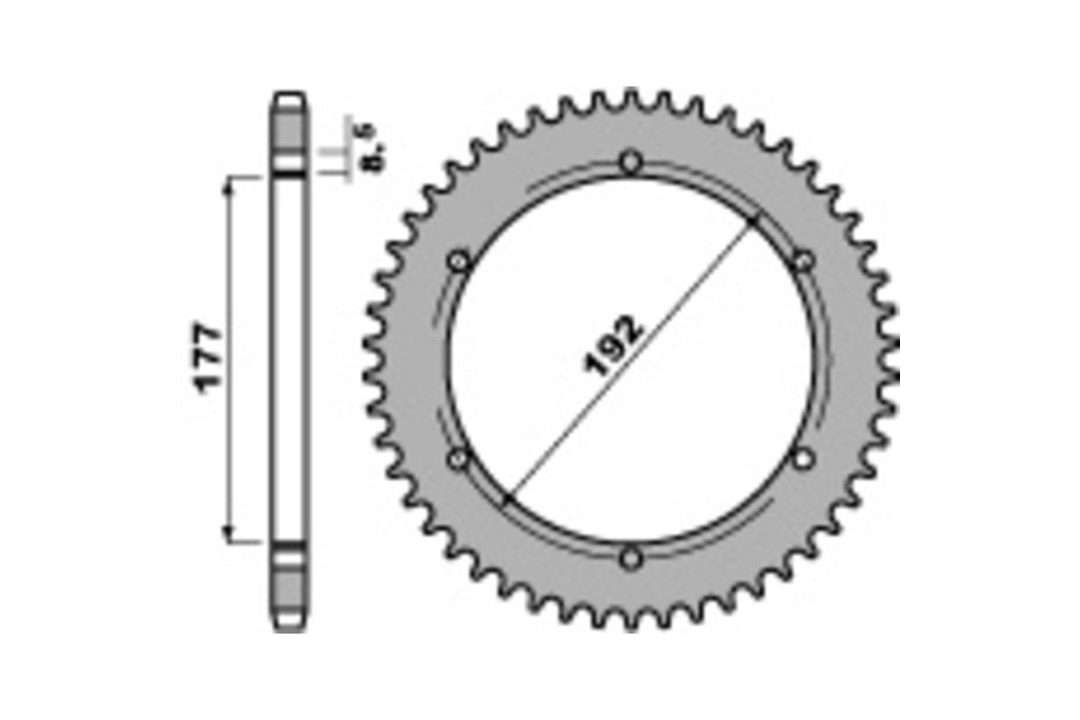 Couronne PBR acier C45 standard 223 - 520