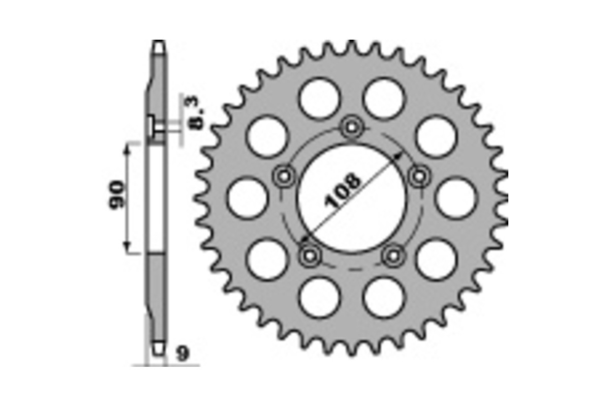 Couronne PBR acier C45 standard 1026 - 520