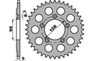 Couronne PBR acier C45 standard 1026 - 520