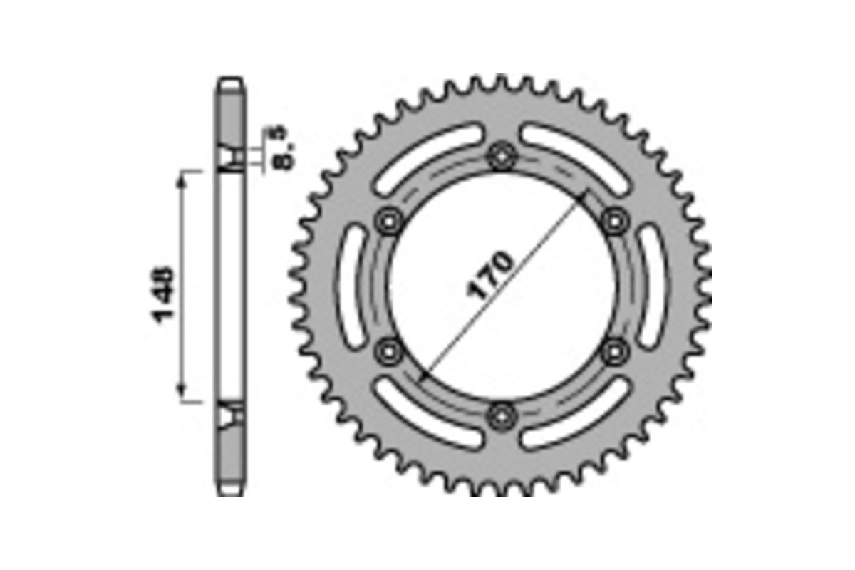 Couronne PBR acier C45 standard 804 - 520