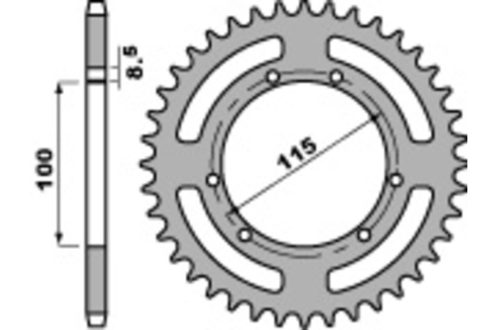 Couronne PBR acier standard 4391 - 420