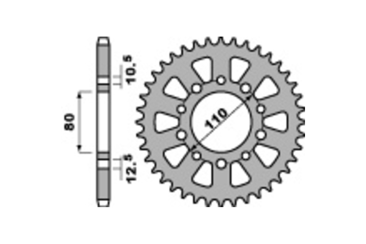 Couronne PBR acier C45 standard 334 - 530
