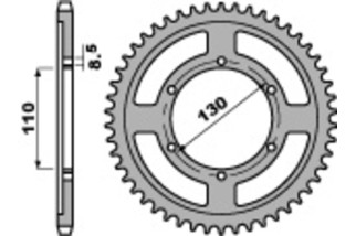 Couronne PBR acier C45 standard 4372 - 428