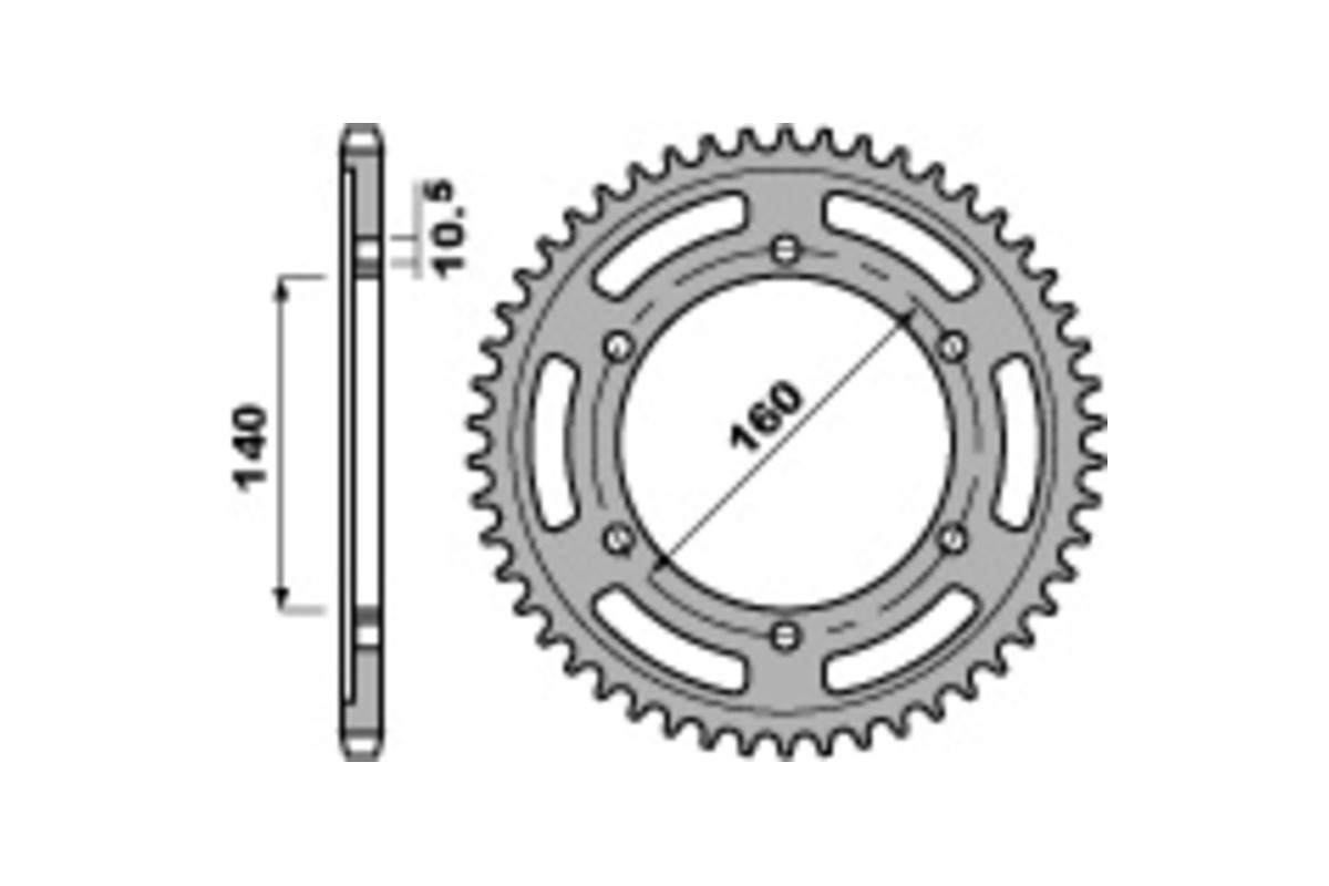 Couronne PBR acier C45 standard 502 - 530