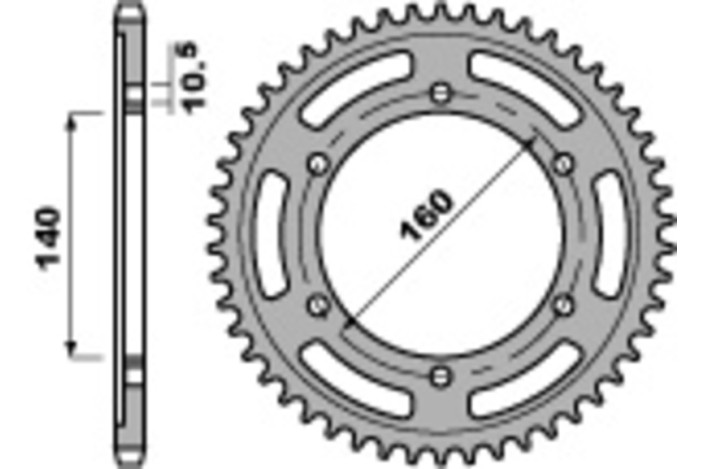 Couronne PBR acier C45 standard 502 - 530