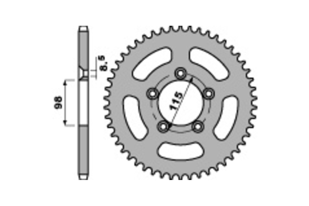 Couronne PBR acier C45 standard 4552 - 420