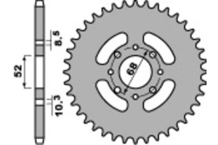 Couronne PBR acier standard 801 - 520