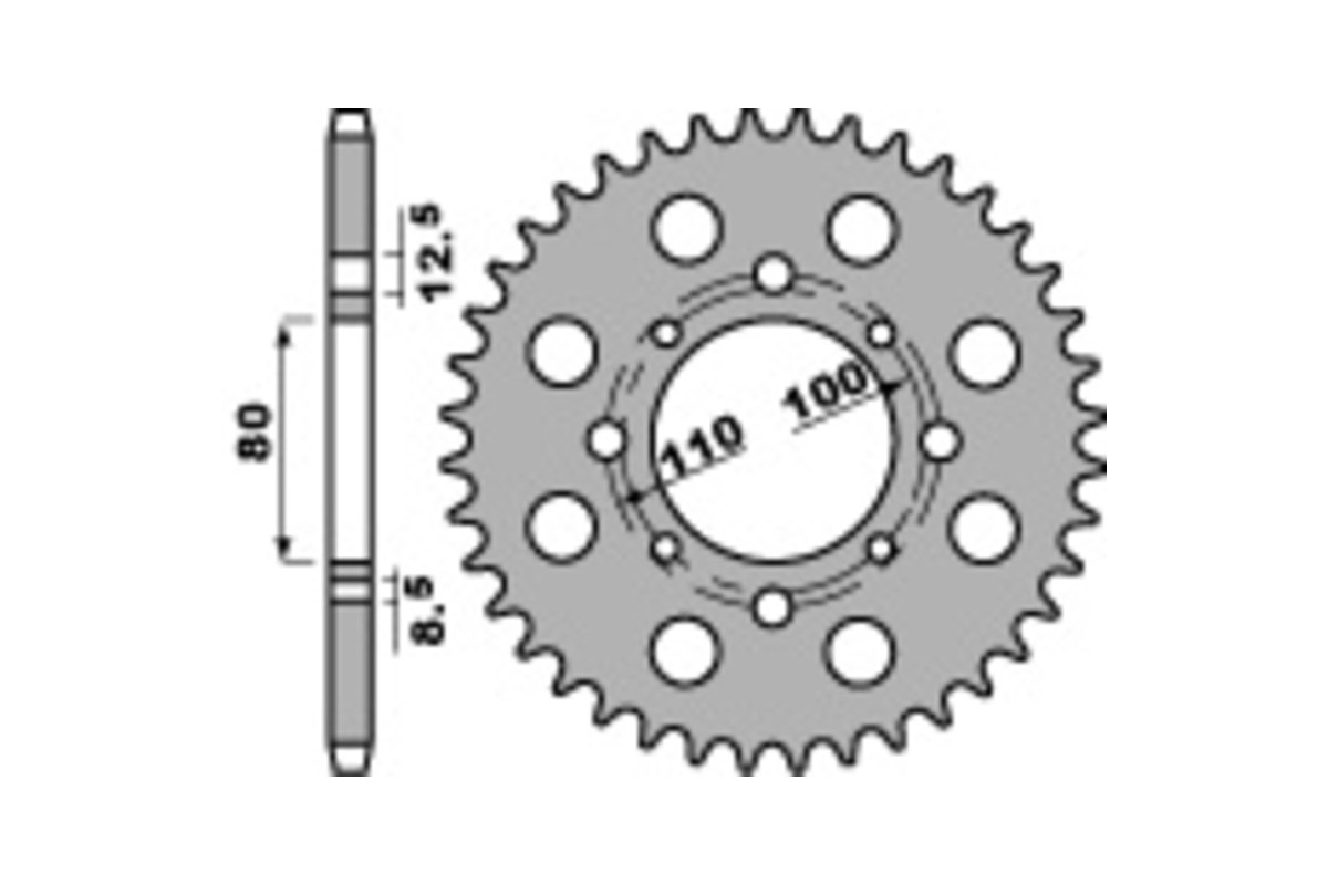 Couronne PBR acier C45 standard 333 - 630