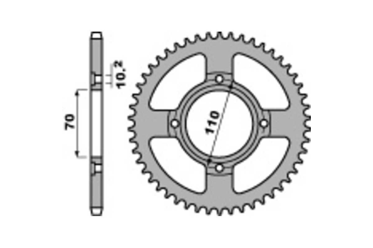 Couronne PBR acier C45 standard 248 - 520