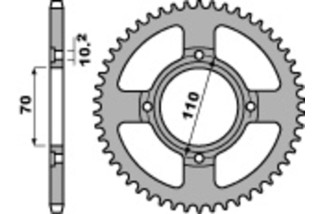 Couronne PBR acier C45 standard 248 - 520