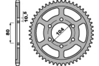 Couronne PBR acier C45 standard 4359 - 525
