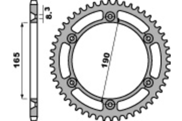 Couronne PBR acier C45 standard 896 - 520