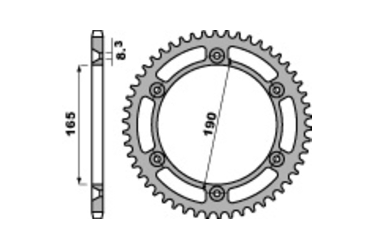 Couronne PBR acier C45 standard 896 - 520
