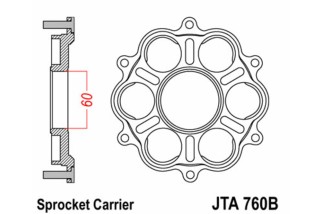 Support de couronne JT SPROCKETS - 6 Silentbloc Ducati