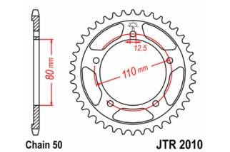 Couronne JT SPROCKETS acier standard 2010 - 530