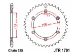 Couronne JT SPROCKETS acier standard 1791 - 525
