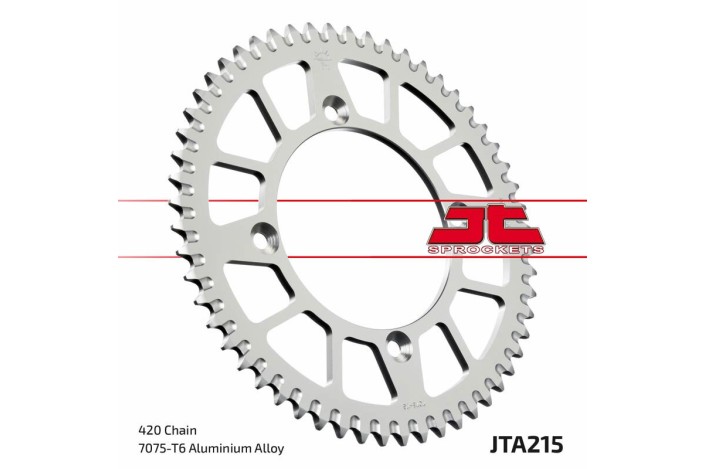 Couronne JT SPROCKETS aluminium ultra-light anti-boue 215 - 420