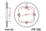 Couronne JT SPROCKETS acier standard 1350 - 520