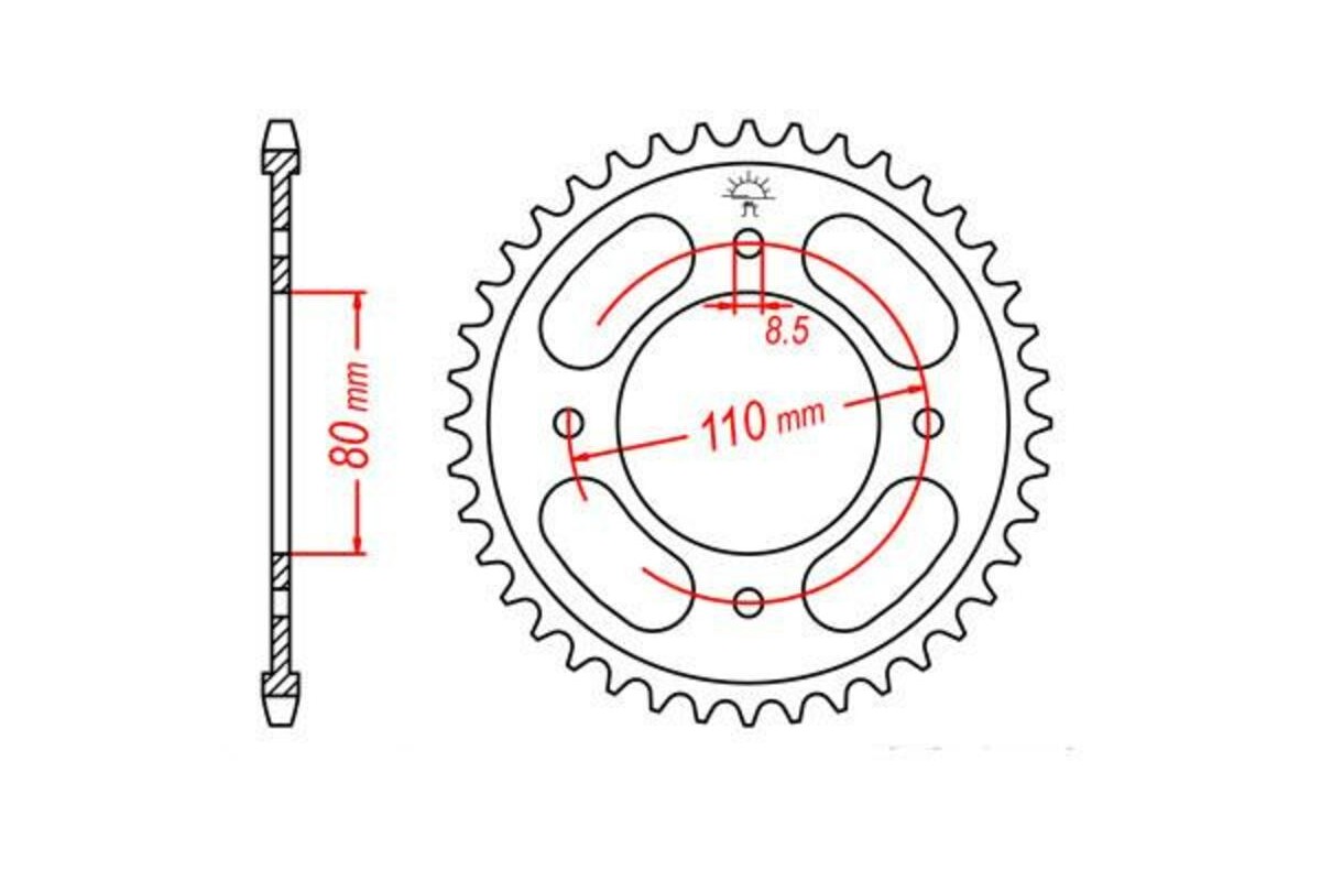 Couronne JT SPROCKETS acier standard 1219 - 428