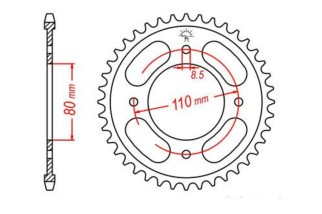 Couronne JT SPROCKETS acier standard 1219 - 428