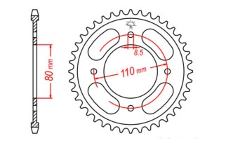 Couronne JT SPROCKETS acier standard 1219 - 428