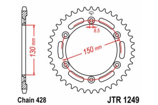 Couronne JT SPROCKETS acier standard 1249 - 428