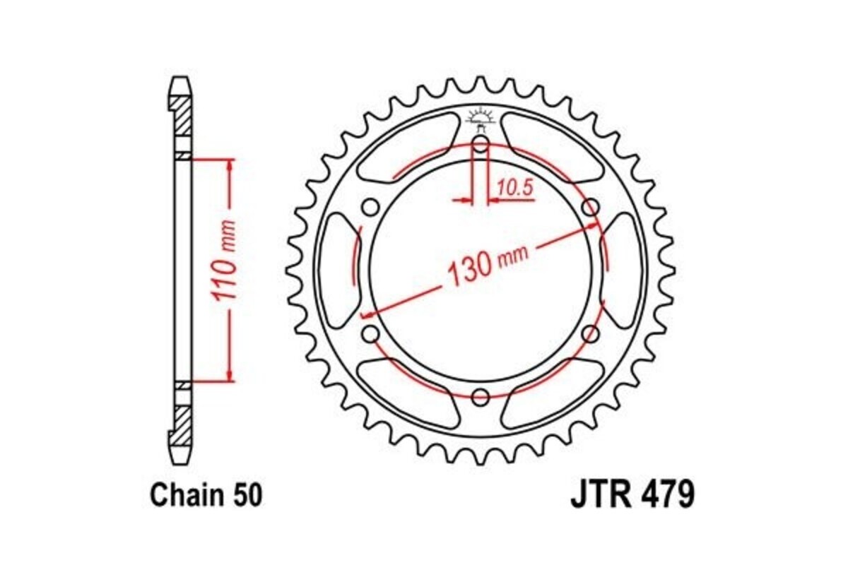 Couronne JT SPROCKETS zinc standard 479 - 530