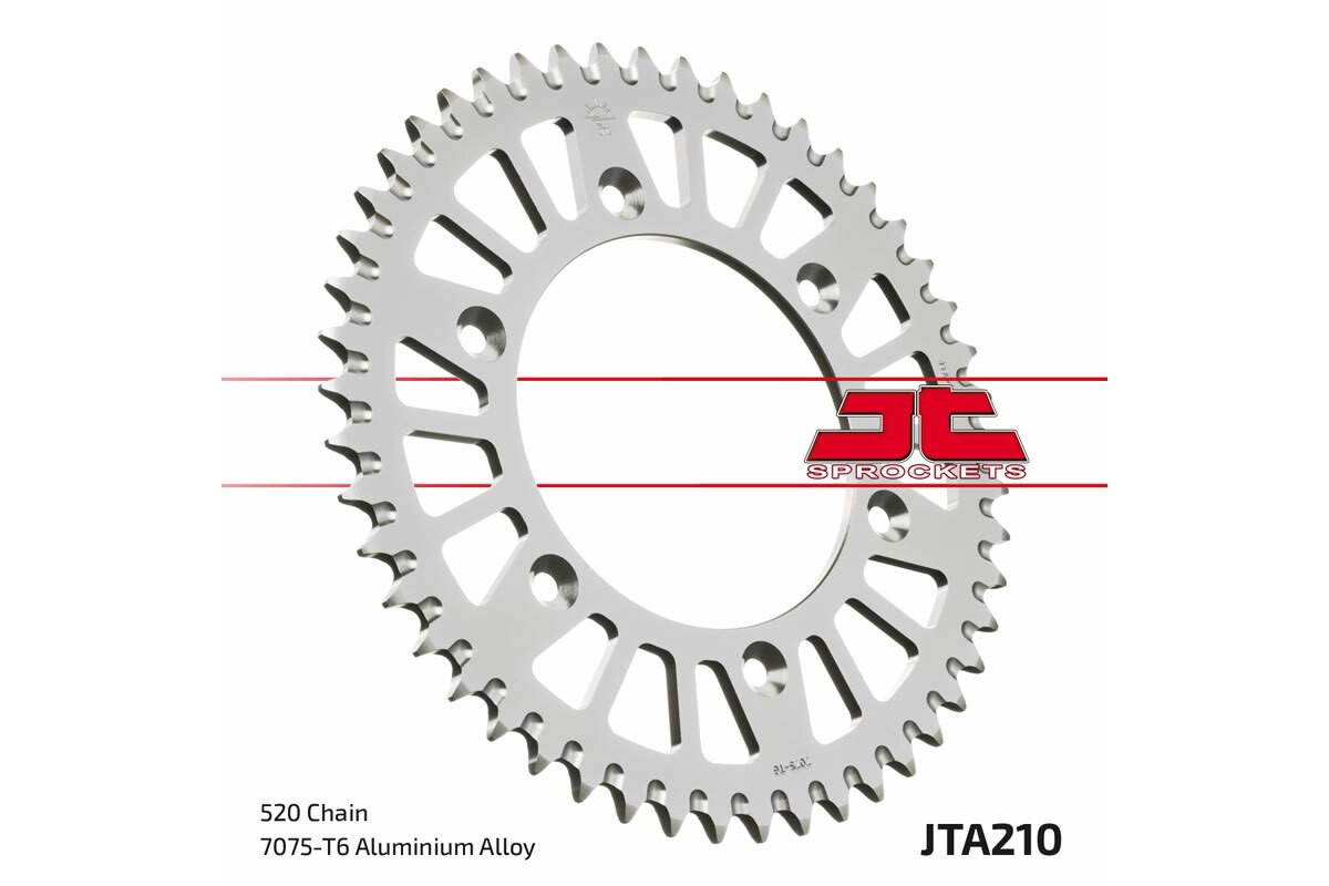 Couronne JT SPROCKETS aluminium ultra-light anti-boue 210 - 520