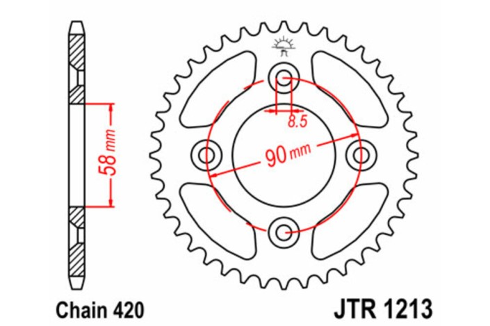 Couronne JT SPROCKETS acier standard 1213 - 420