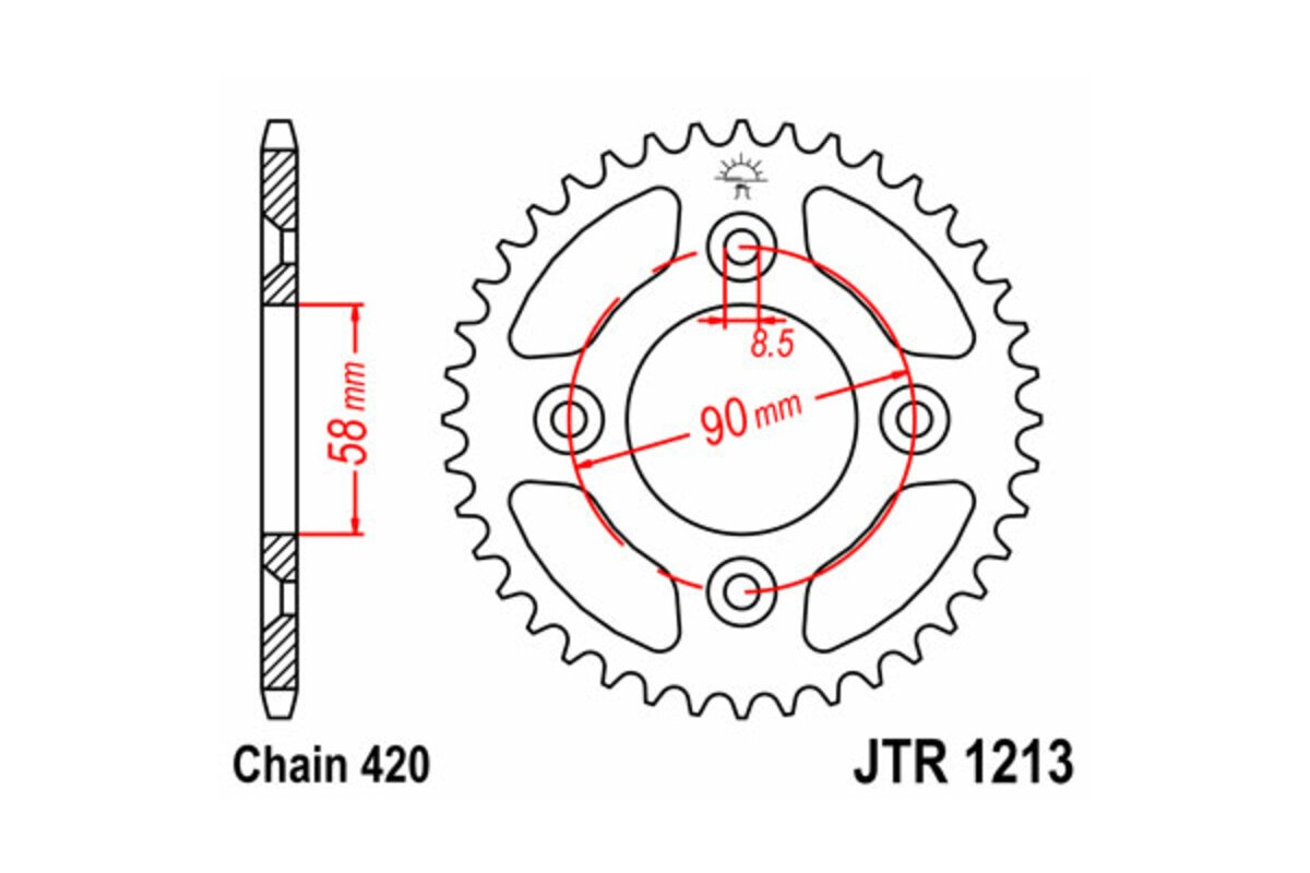 Couronne JT SPROCKETS acier standard 1213 - 420