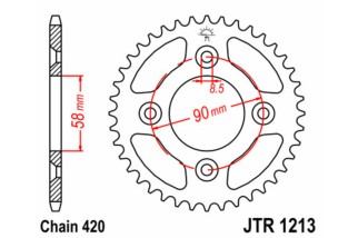 Couronne JT SPROCKETS acier standard 1213 - 420