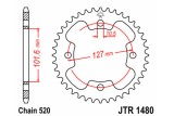 Couronne JT SPROCKETS acier standard 1480 - 520