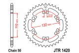 Couronne JT SPROCKETS acier standard 1420 - 530