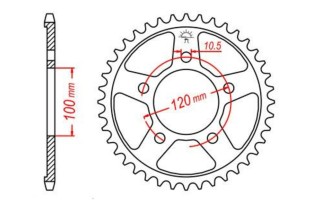 Couronne JT SPROCKETS acier standard 702 - 525
