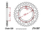 Couronne JT SPROCKETS Racelite aluminium noir 897 - 520