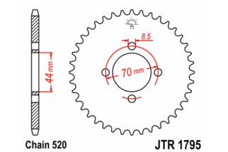 Couronne JT SPROCKETS acier standard 1795 - 520