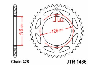 Couronne JT SPROCKETS acier standard 1466 - 428