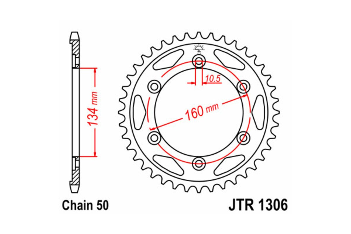 Couronne JT SPROCKETS acier standard 1306 - 530