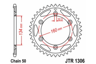 Couronne JT SPROCKETS acier standard 1306 - 530