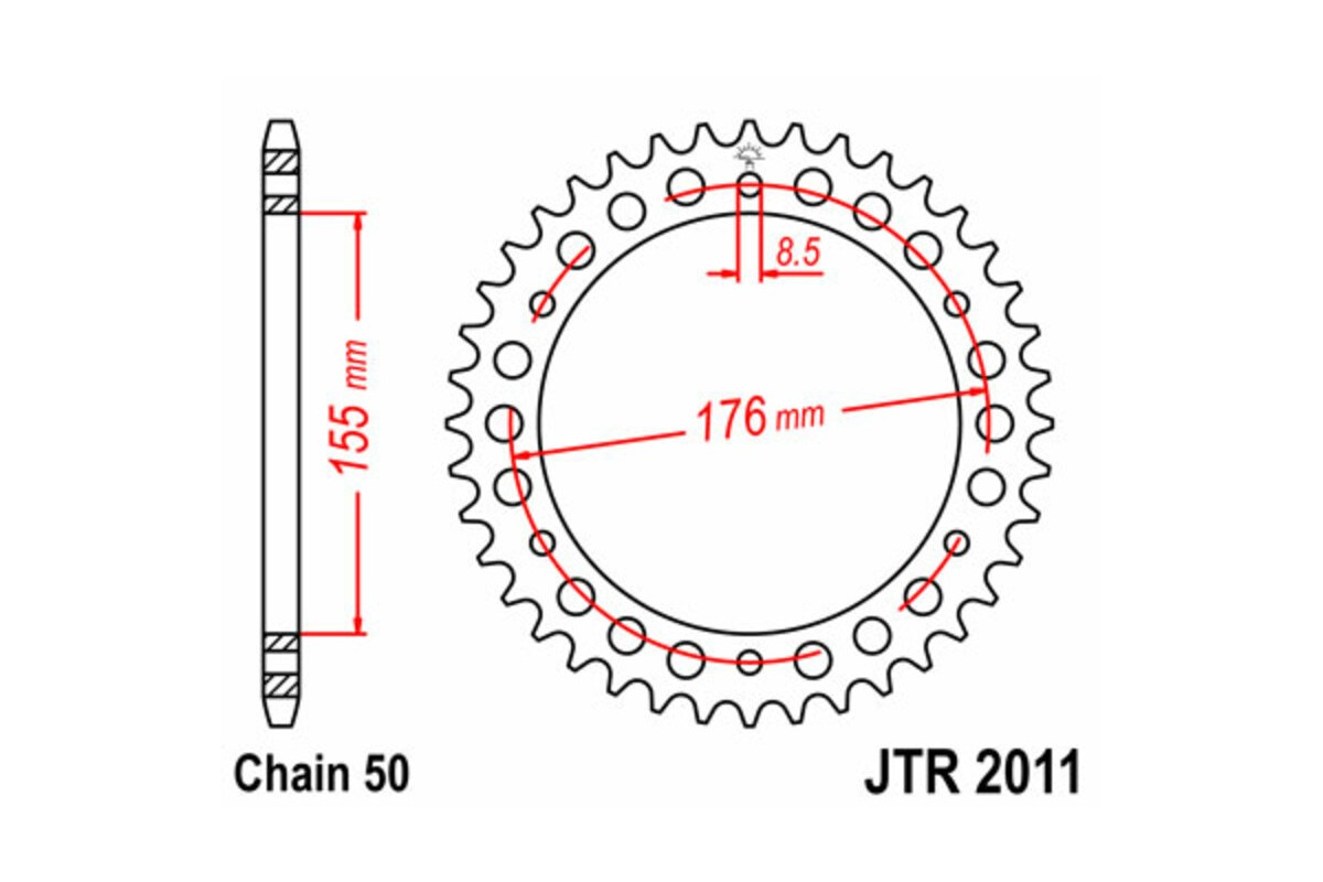 Couronne JT SPROCKETS acier standard 2011 - 530