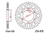 Couronne JT SPROCKETS aluminium ultra-light anti-boue 478 - 520