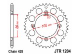 Couronne JT SPROCKETS acier standard 1204 - 428