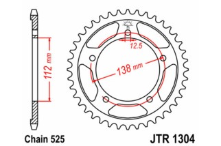 Couronne JT SPROCKETS acier standard 1304 - 525