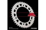 Couronne JT SPROCKETS aluminium ultra-light 1308 - 520