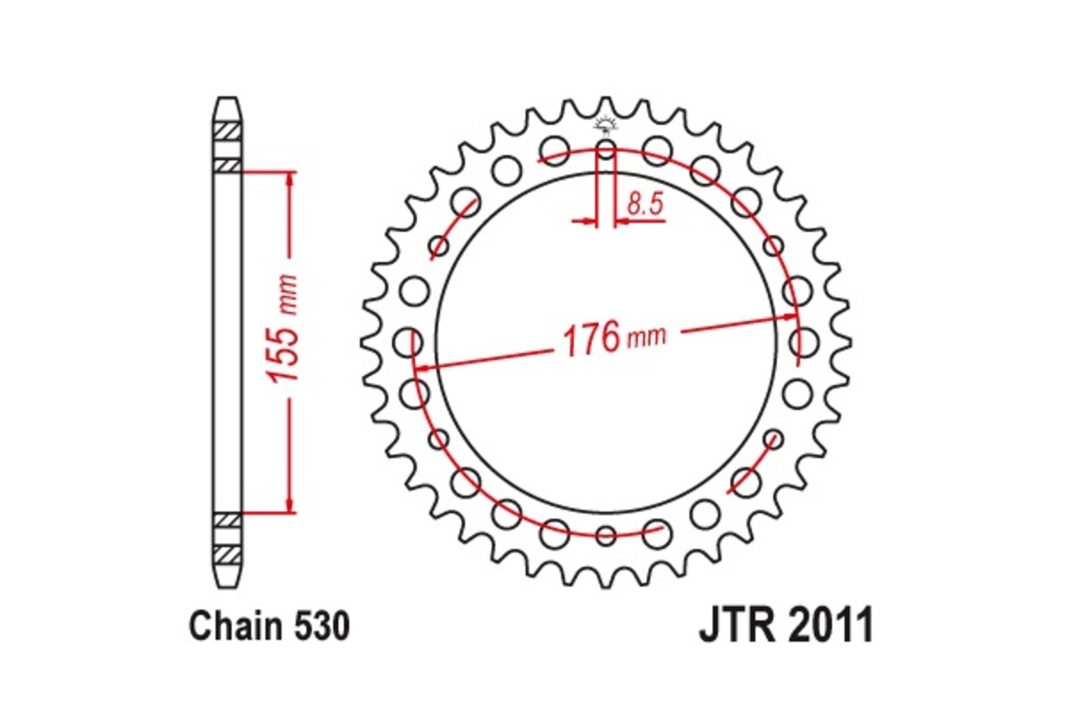 Couronne JT SPROCKETS acier standard 2011 - 530
