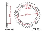 Couronne JT SPROCKETS acier standard 2011 - 530