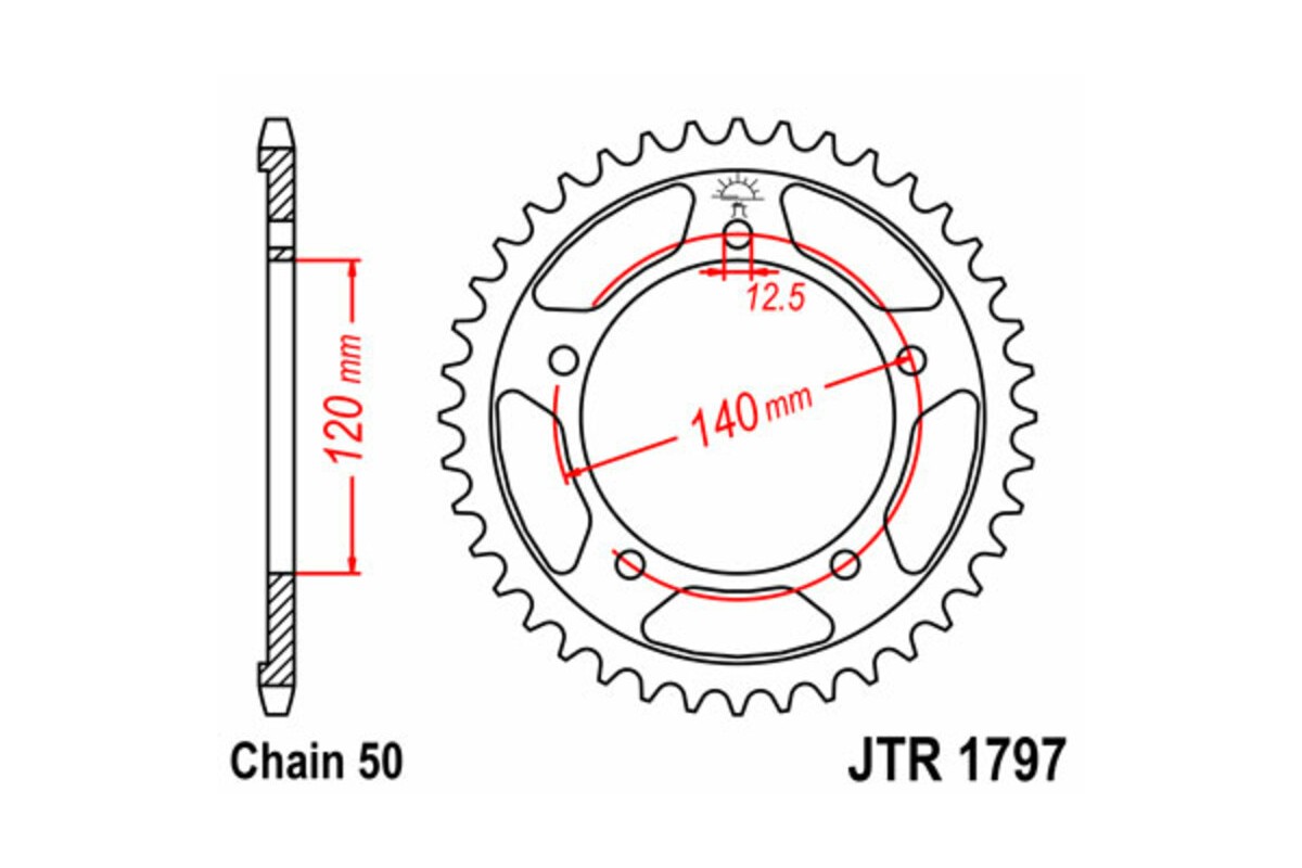 Couronne JT SPROCKETS acier standard 1797 - 530