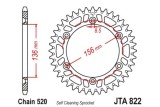 Couronne JT SPROCKETS aluminium ultra-light anti-boue 822 - 520